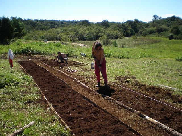 Antxon y su hermano Txano preparando la huerta.JPG